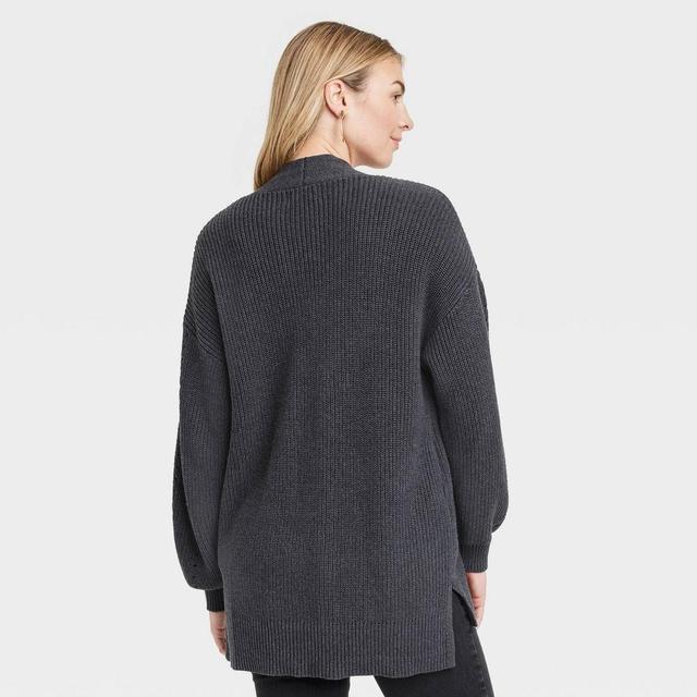 Womens Open-Front Cardigan - Universal Thread Dark Gray L Product Image