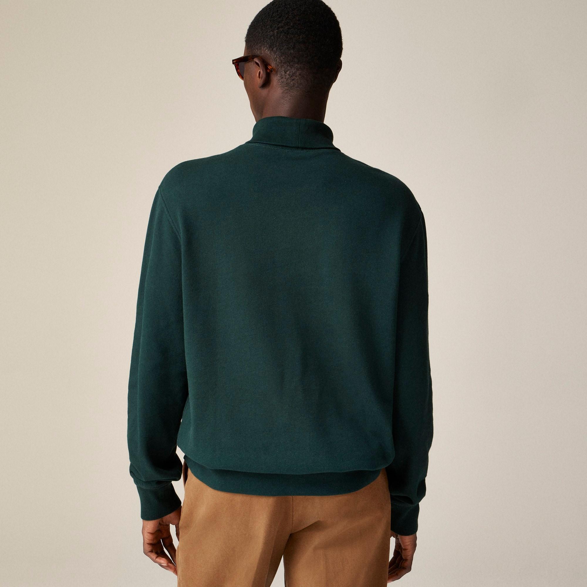 Relaxed lightweight french terry mockneck sweatshirt Product Image