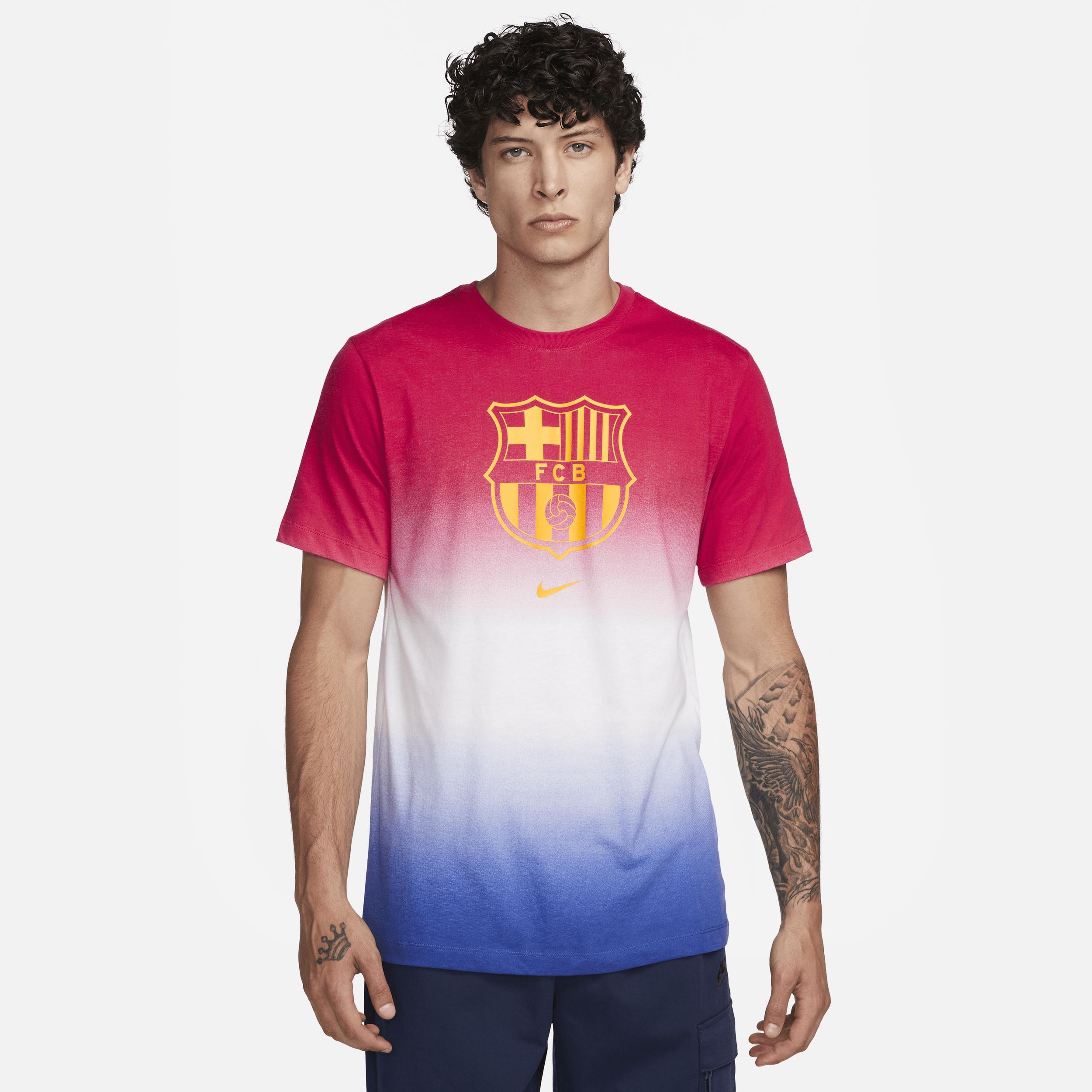 Mens Nike White Barcelona Crest T-Shirt Product Image