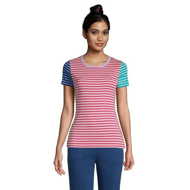 Womens Lands End All-Cotton Crewneck Tee Product Image