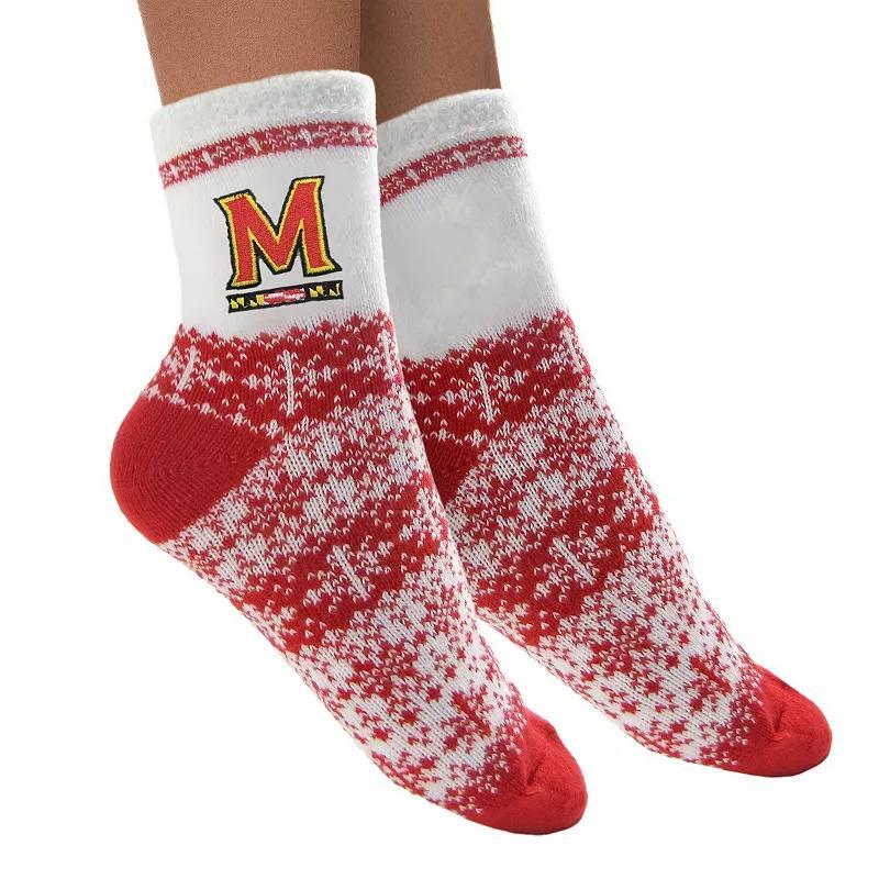 Womens ZooZatz Ohio State Buckeyes Fuzzy Holiday Crew Socks Product Image