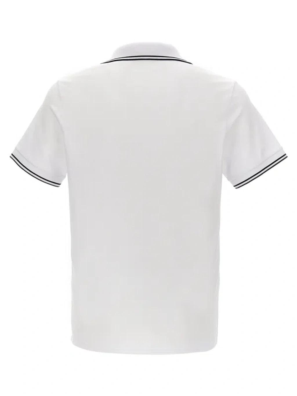 STONE ISLAND Logo Shirt Polo In White Product Image