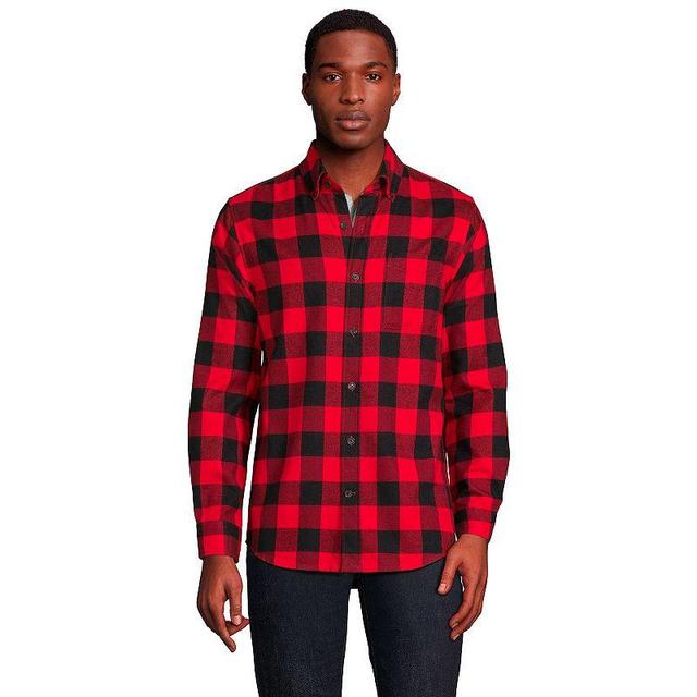 Mens Lands End Traditional-Fit Flagship Flannel Shirt Product Image