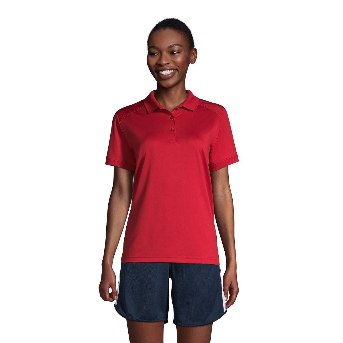 Lands End Womens School Uniform Short Sleeve Rapid Dry Polo Shirt Product Image