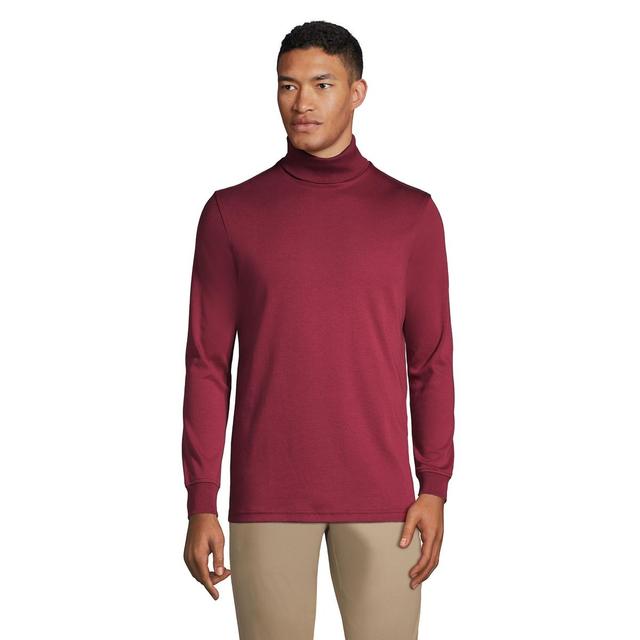 Big & Tall Lands End Super Soft Supima Turtleneck, Mens Radiant Blue Product Image