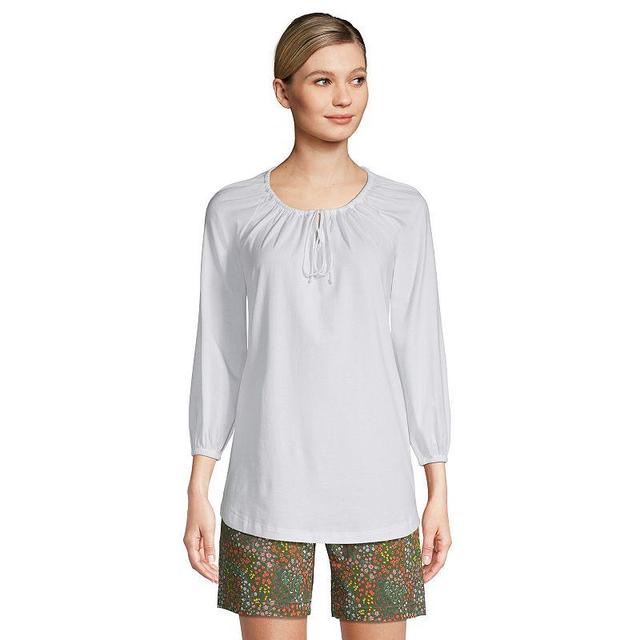 Petite Lands End Peasant Tunic Top, Womens Product Image