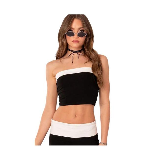 EDIKTED Contrast Crop Tube Top Product Image