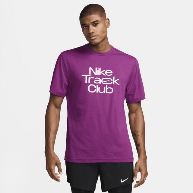 Nike Men's Track Club Dri-FIT Short-Sleeve Running Top Product Image