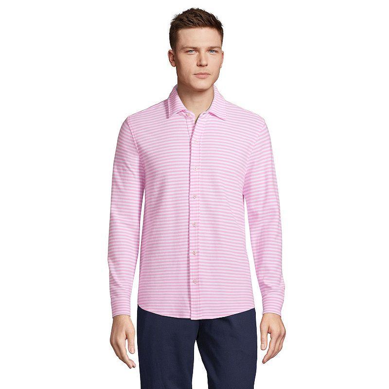 Mens Lands End Textured Button-Down Shirt Product Image