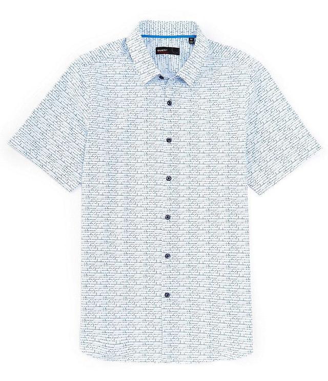 Quieti Performance Stretch Geo Print Short Sleeve Woven Shirt Product Image