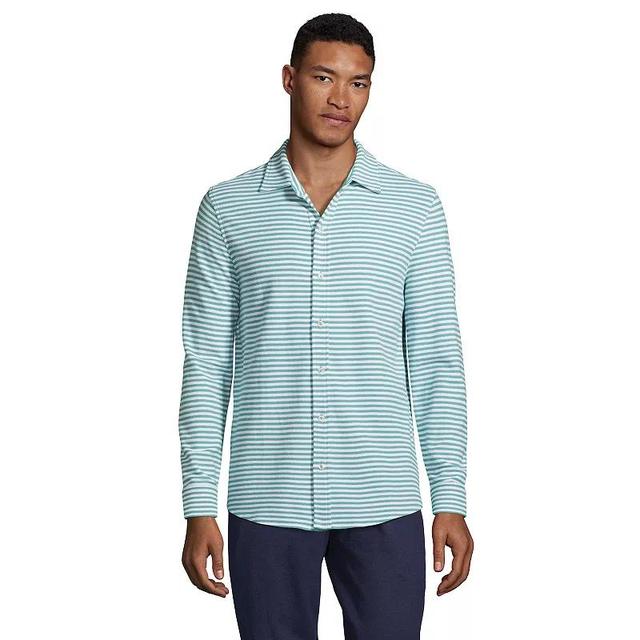 Mens Lands End Textured Button-Down Shirt Product Image