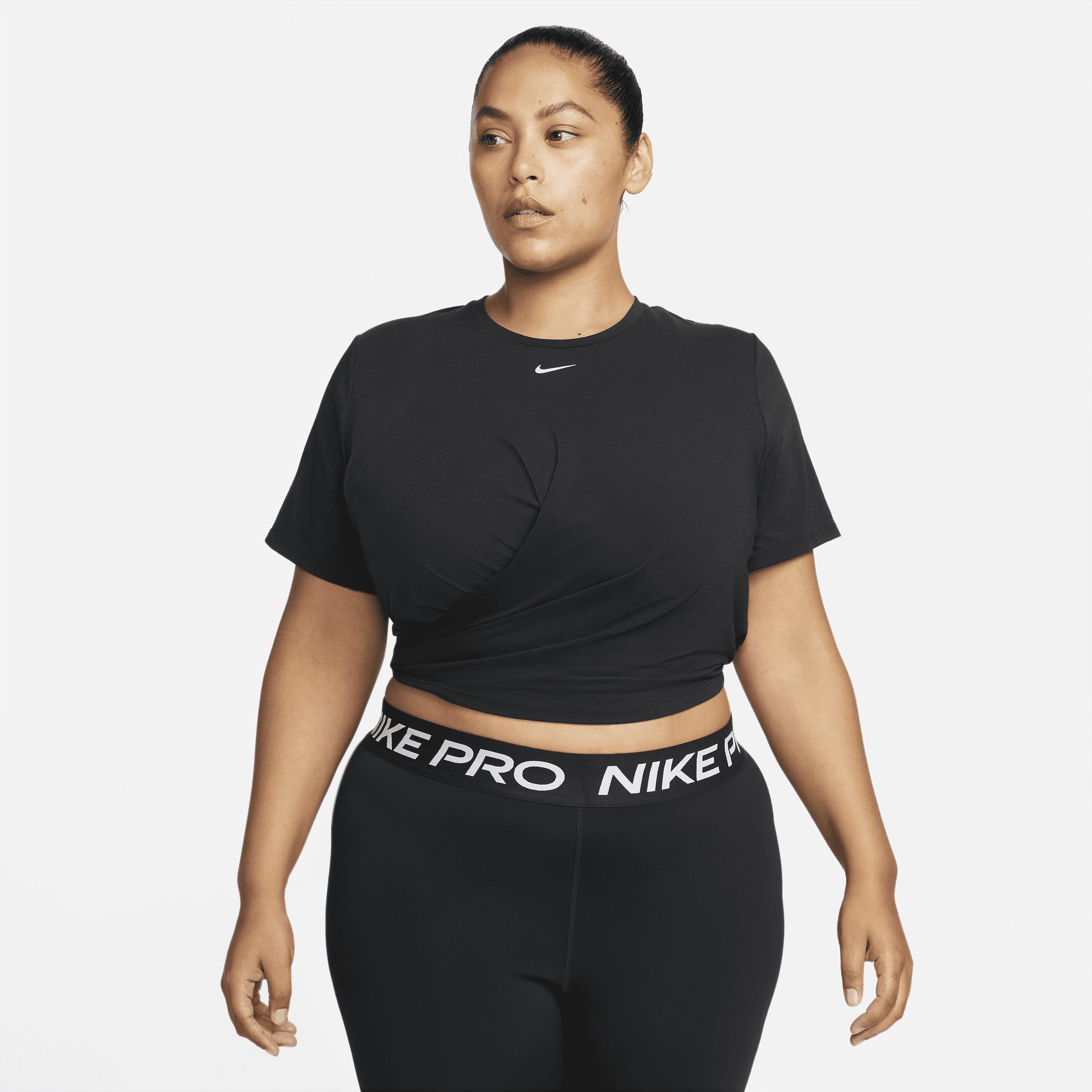 Nike Womens Dri-FIT One Luxe Twist Cropped Short-Sleeve Top (Plus Size) Product Image