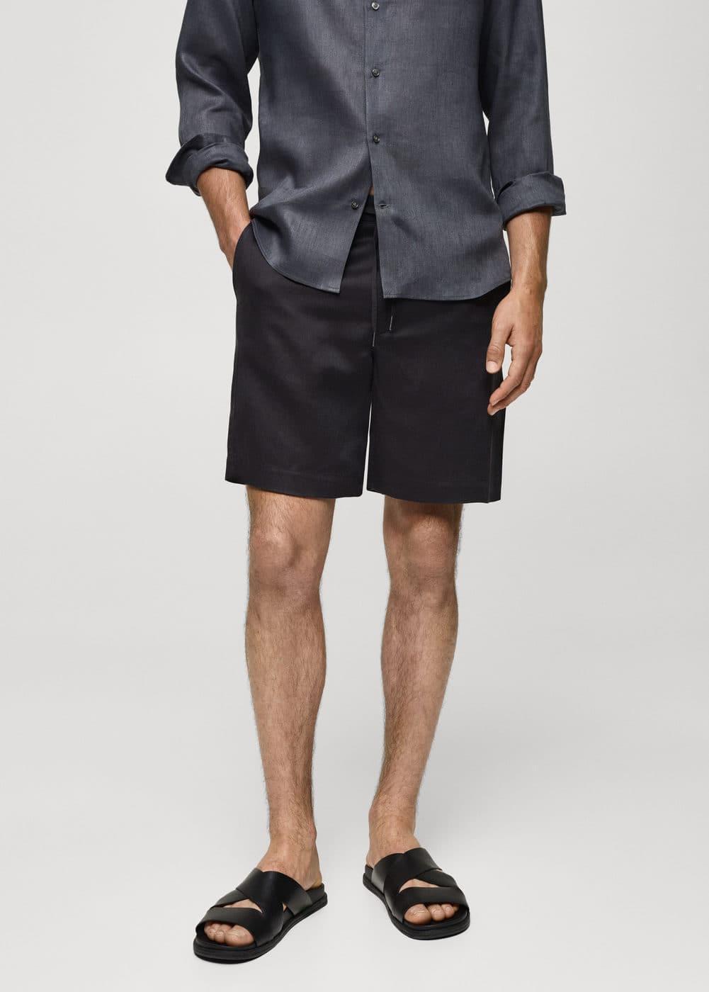 Mango Mens Linen 7.48 Cord Shorts Product Image