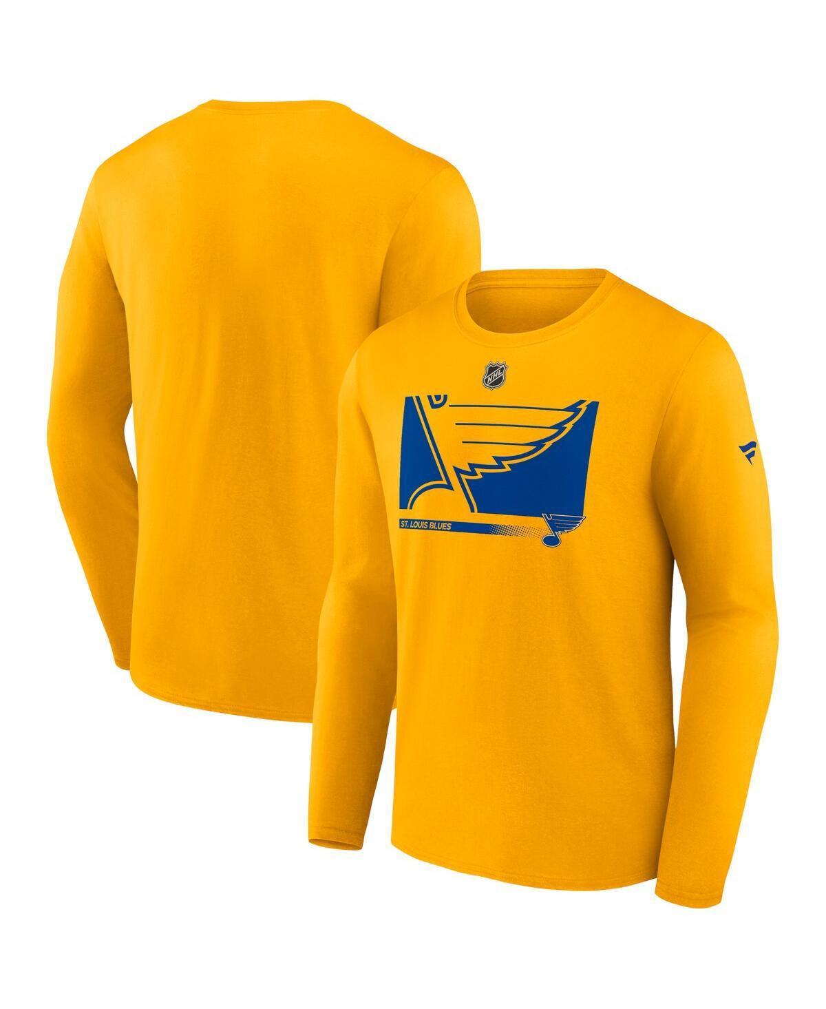 Mens Fanatics Gold St. Louis Blues Authentic Pro Core Collection Secondary Long Sleeve T-Shirt Product Image