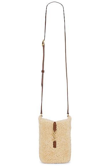 Saint Laurent Mini Le 5 A 7 Mini Vertical Bag in Beige Product Image