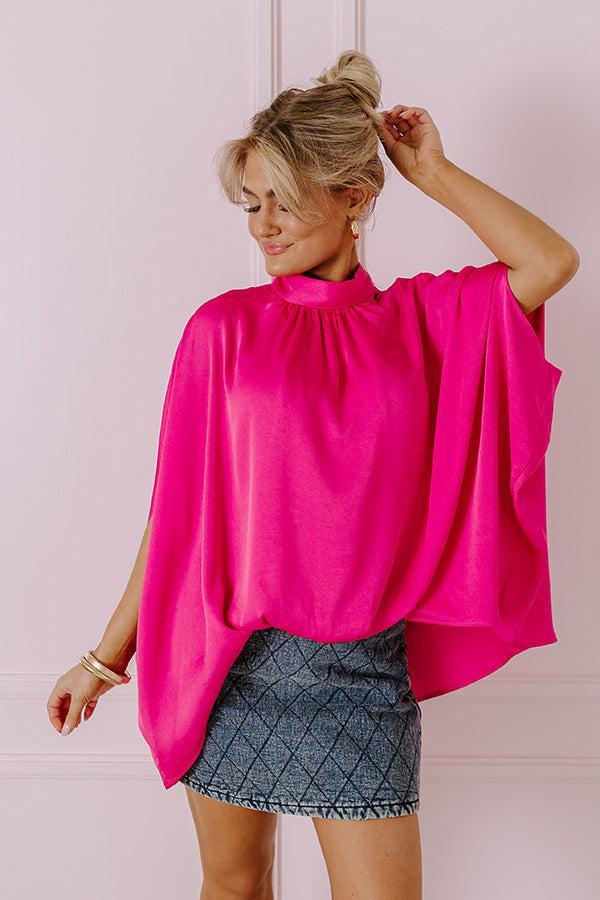 With You Always Shift Top in Hot Pink Product Image