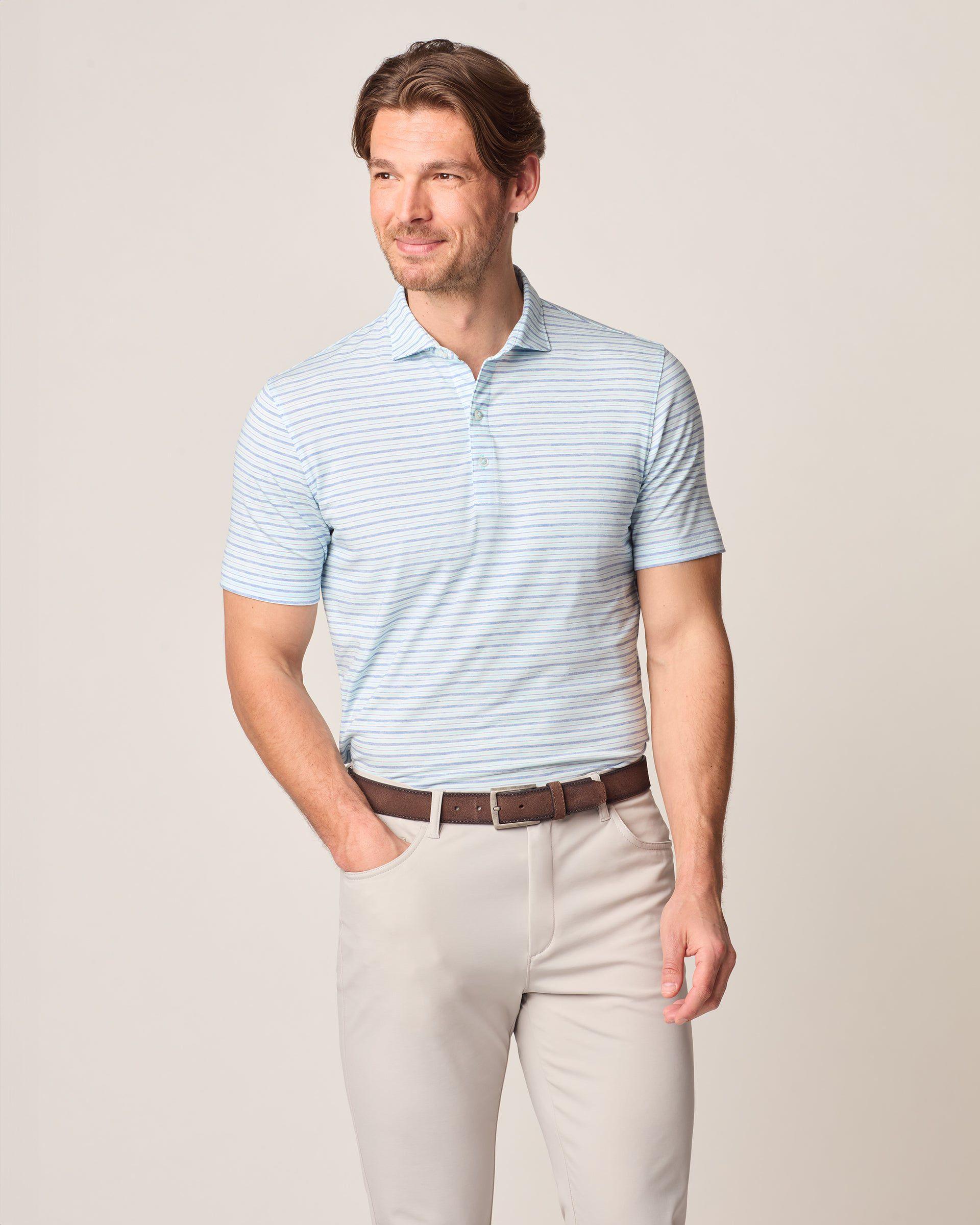 Top Shelf Performance Polo - Declan Stripe Male Product Image