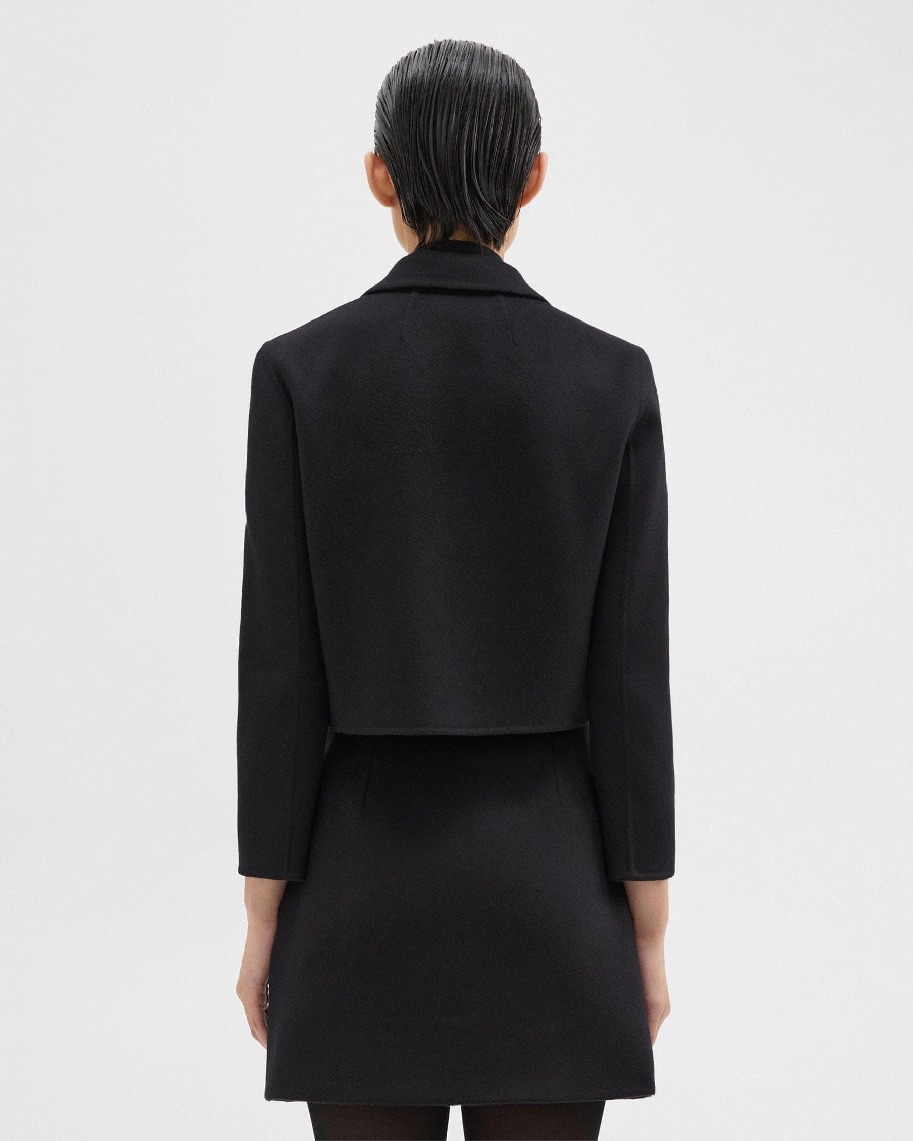 Cropped Blazer in Double-Face Wool-Cashmere Product Image