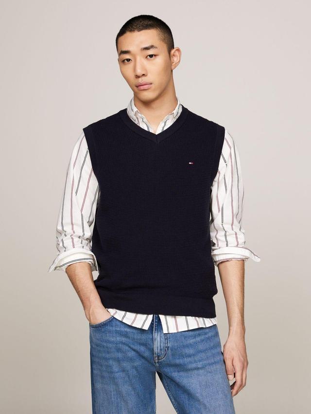 Tommy Hilfiger Men's Waffle Knit Sweater Vest Product Image