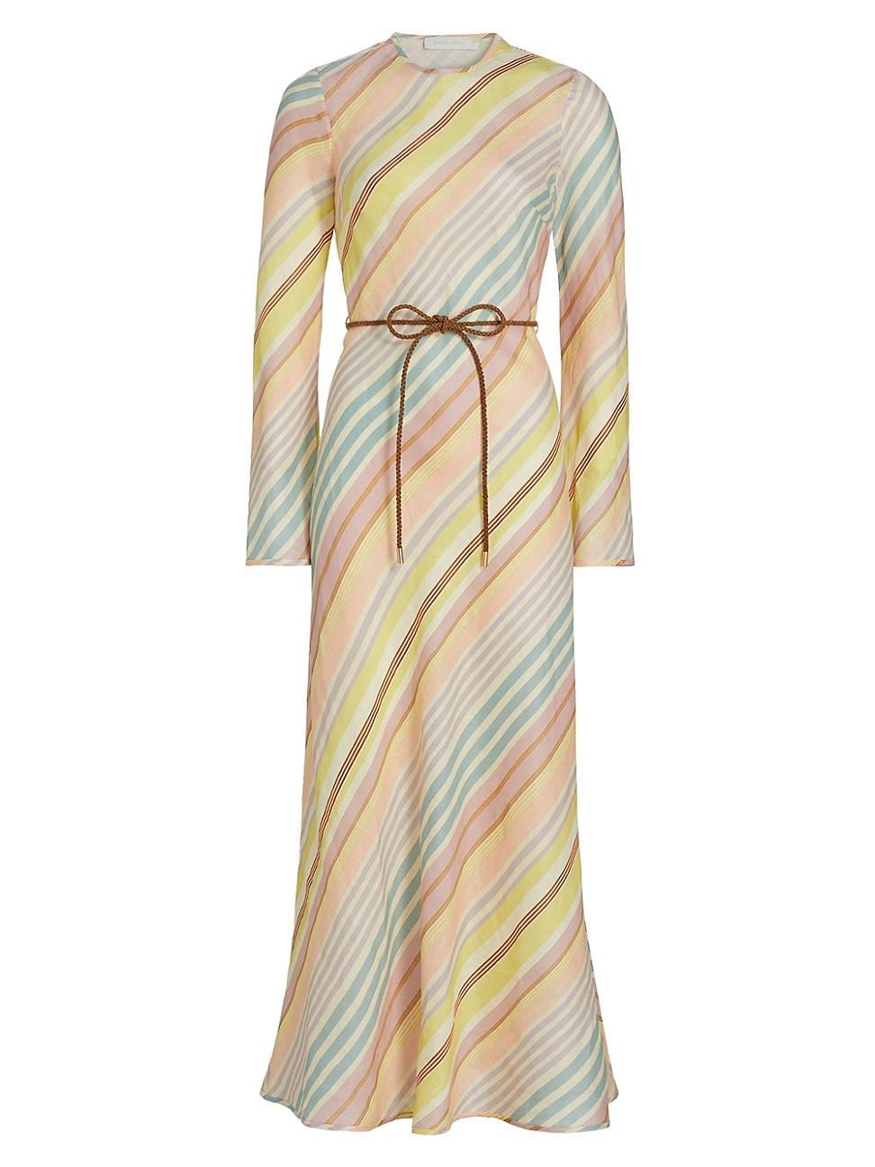 Womens Halliday Striped Linen Maxi Dress Product Image