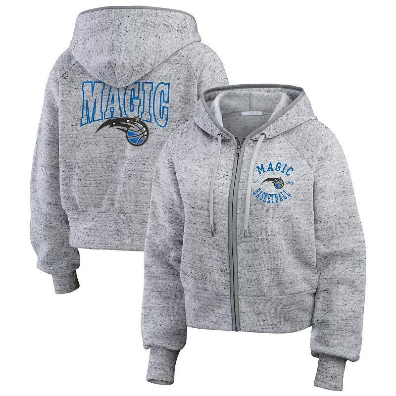 Womens WEAR by Erin Andrews Heather Gray Orlando Magic Speckled Radiator Full-Zip Hoodie product image