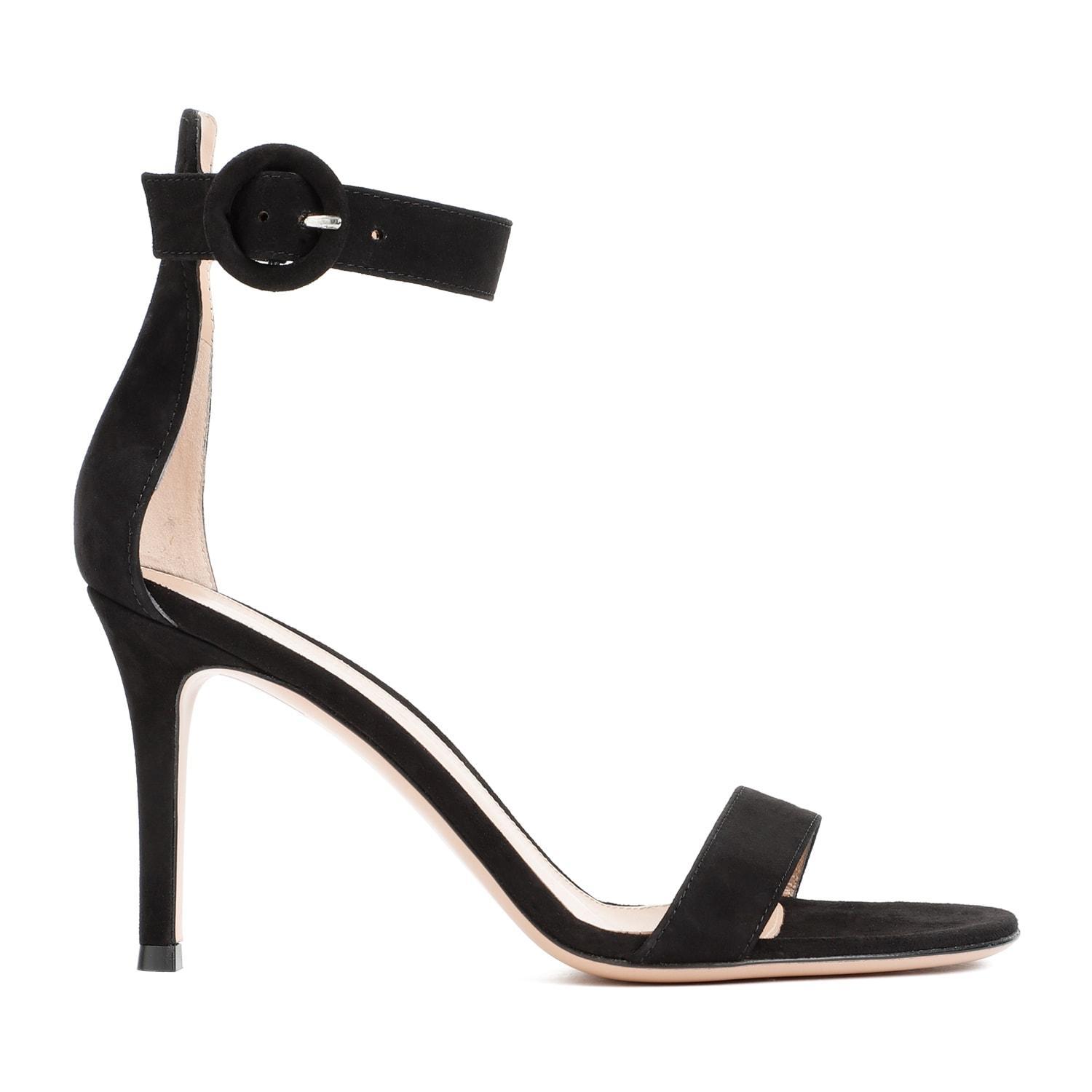 Portofino 85mm Suede Sandals In Black Product Image