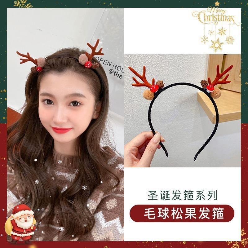 Christmas Deer Horn Hair Clip / Party Headband (Various Designs) Product Image