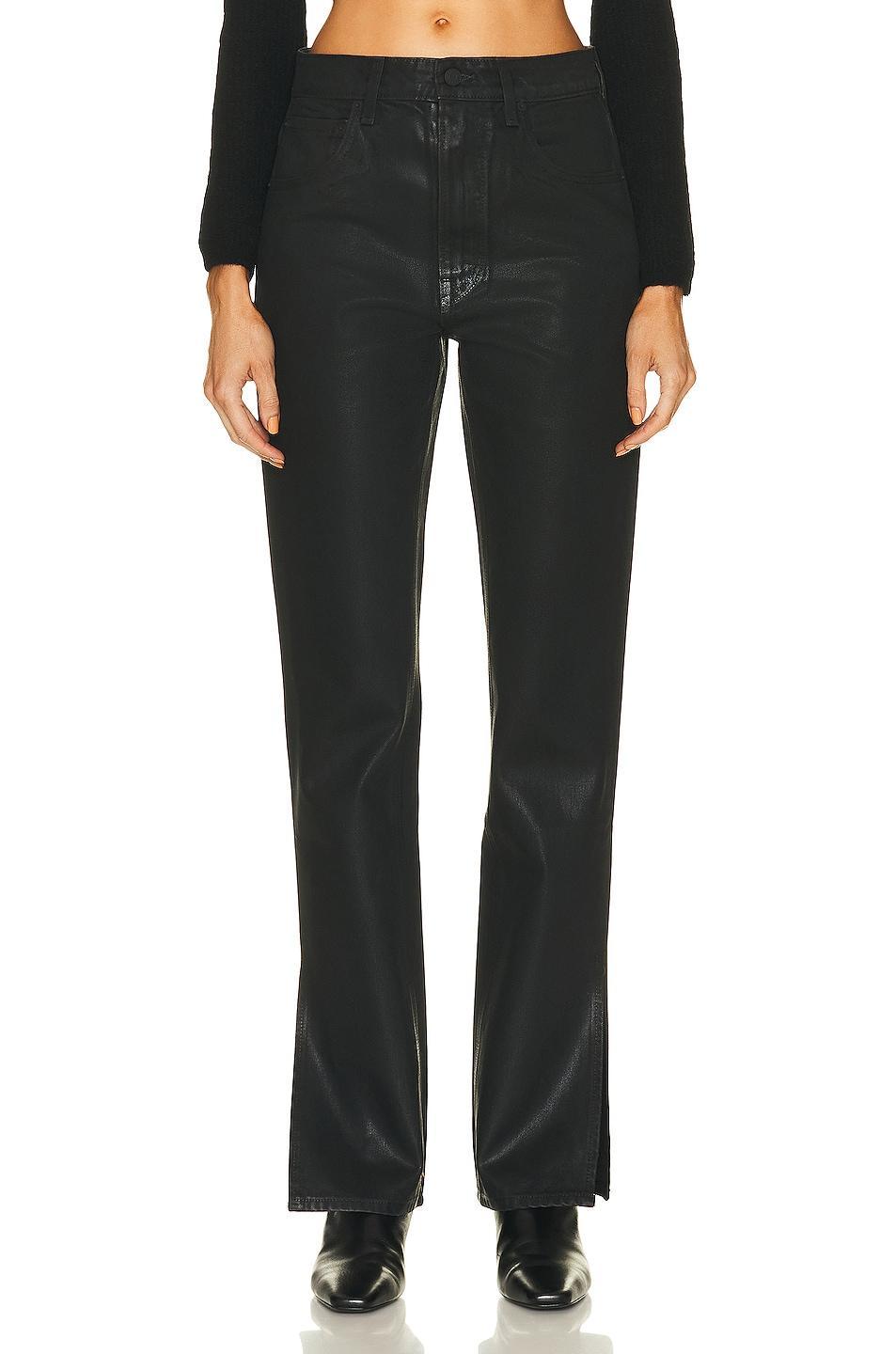 GRLFRND Harlow High Rise Slim Boot with Slit in Manhattan - Black. Size 23 (also in ). Product Image