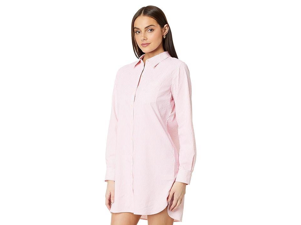 Vineyard Vines Harbor Popover Shirt Dress (White Cap/ Cayman) Women's Dress product image