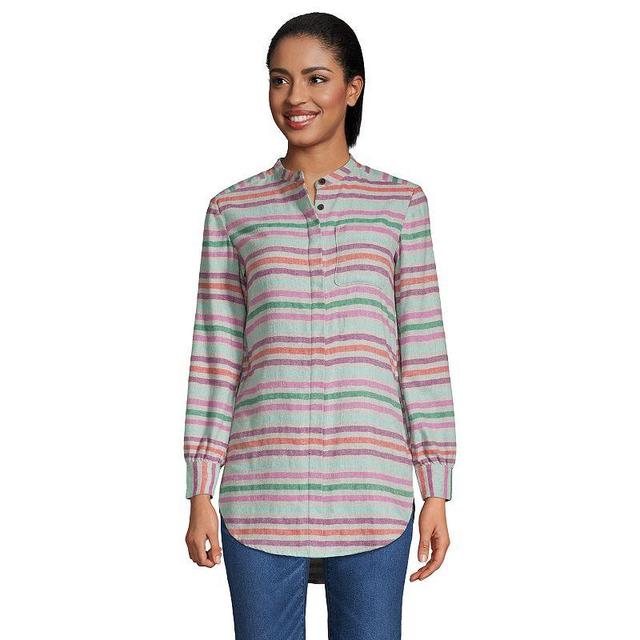 Womens Lands End Flannel A-Line Tunic Top Product Image