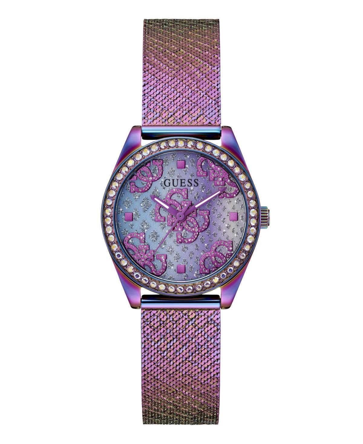 Guess Womens Analog Iridescent Mesh Watch 32mm - Iridescent Product Image