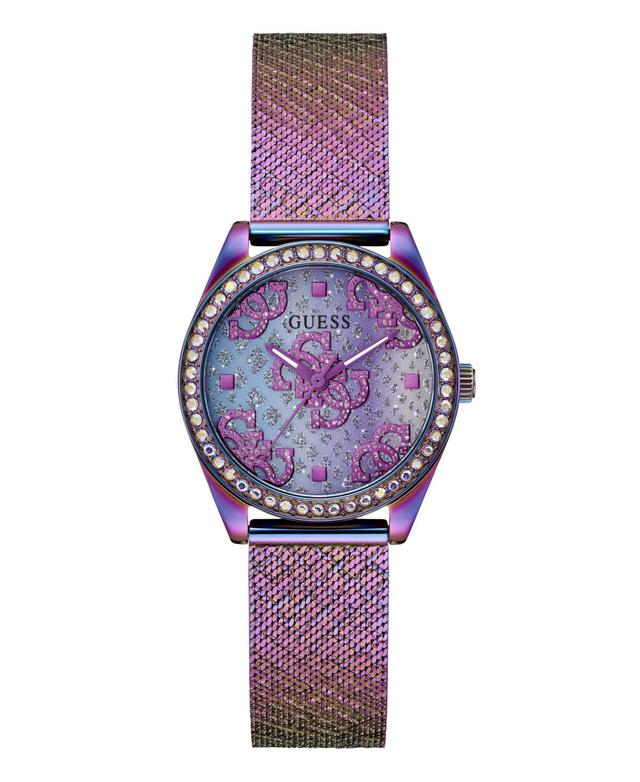 Guess Womens Analog Iridescent Mesh Watch 32mm - Iridescent Product Image