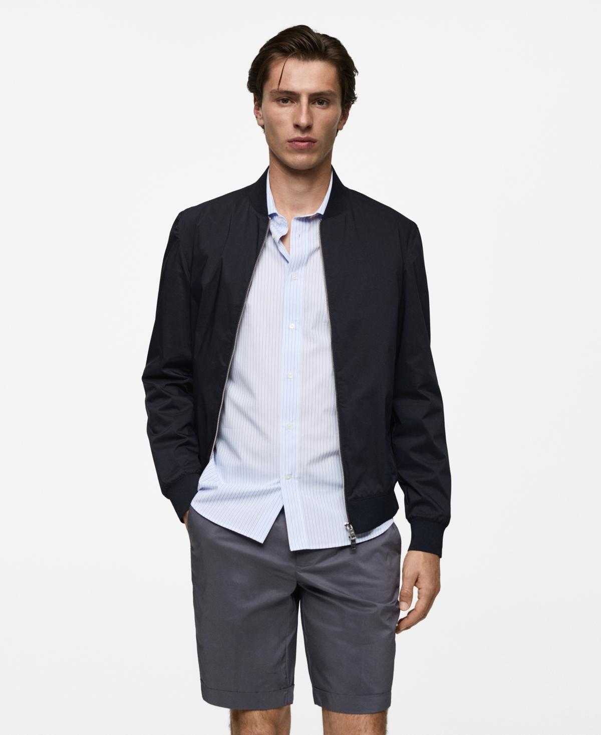 Mango Mens Zip Detail Bomber Jacket Product Image