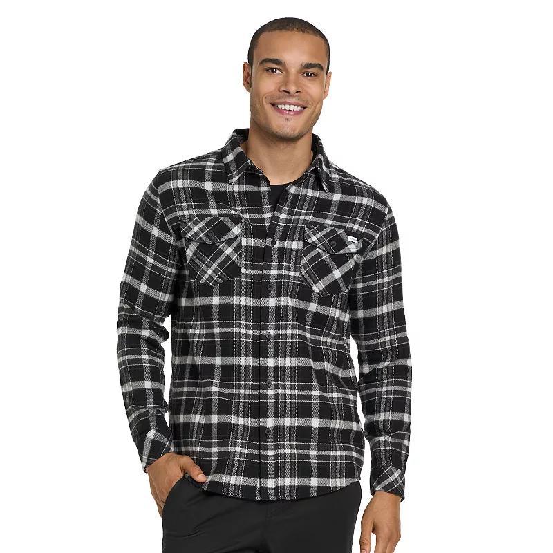 Mens Hurley Long Sleeve Button-Up Flannel Shirt Product Image