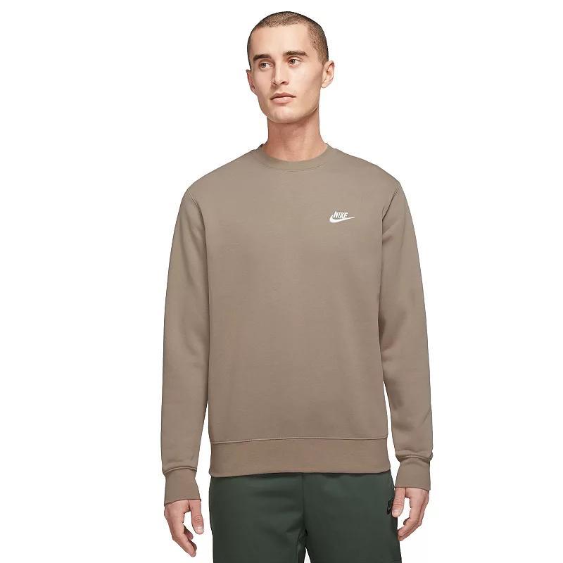 Mens Nike Club Fleece Crew Green Product Image