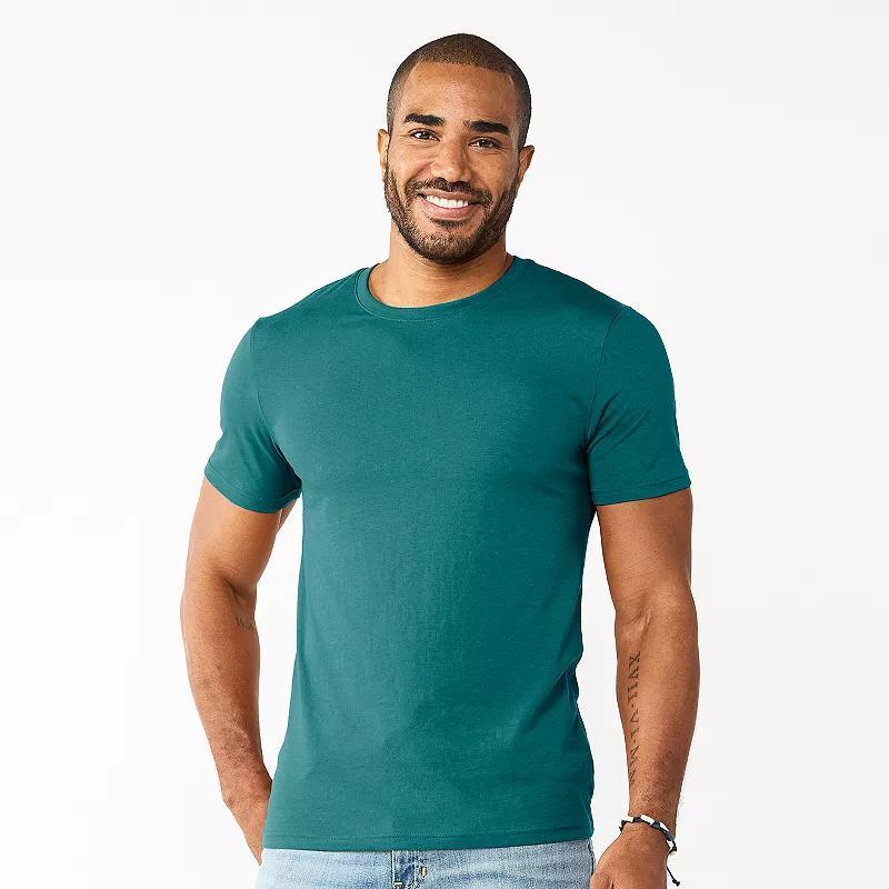 Mens Sonoma Goods For Life Supersoft Crewneck Tee Deep Blue Product Image