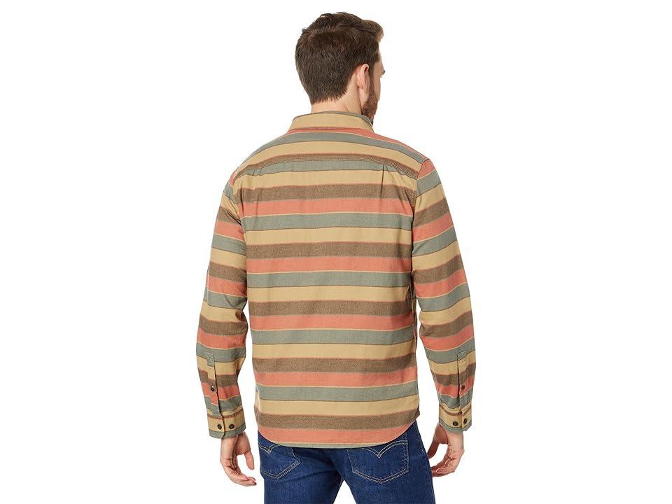 L.L.Bean Wicked Soft Flannel Shirt Stripe Slightly Fitted (Apple Cinnamon) Men's Clothing Product Image