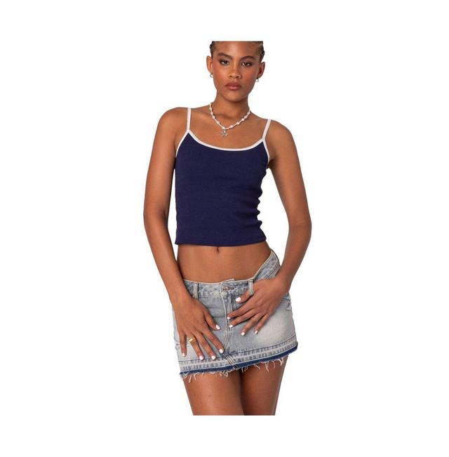 Edikted Womens Franky Ribbed Contrast Tank Top Product Image