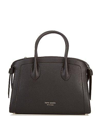 Kate Spade New York Knott Pebbled Leather Medium Zip Top Satchel Handbags Product Image