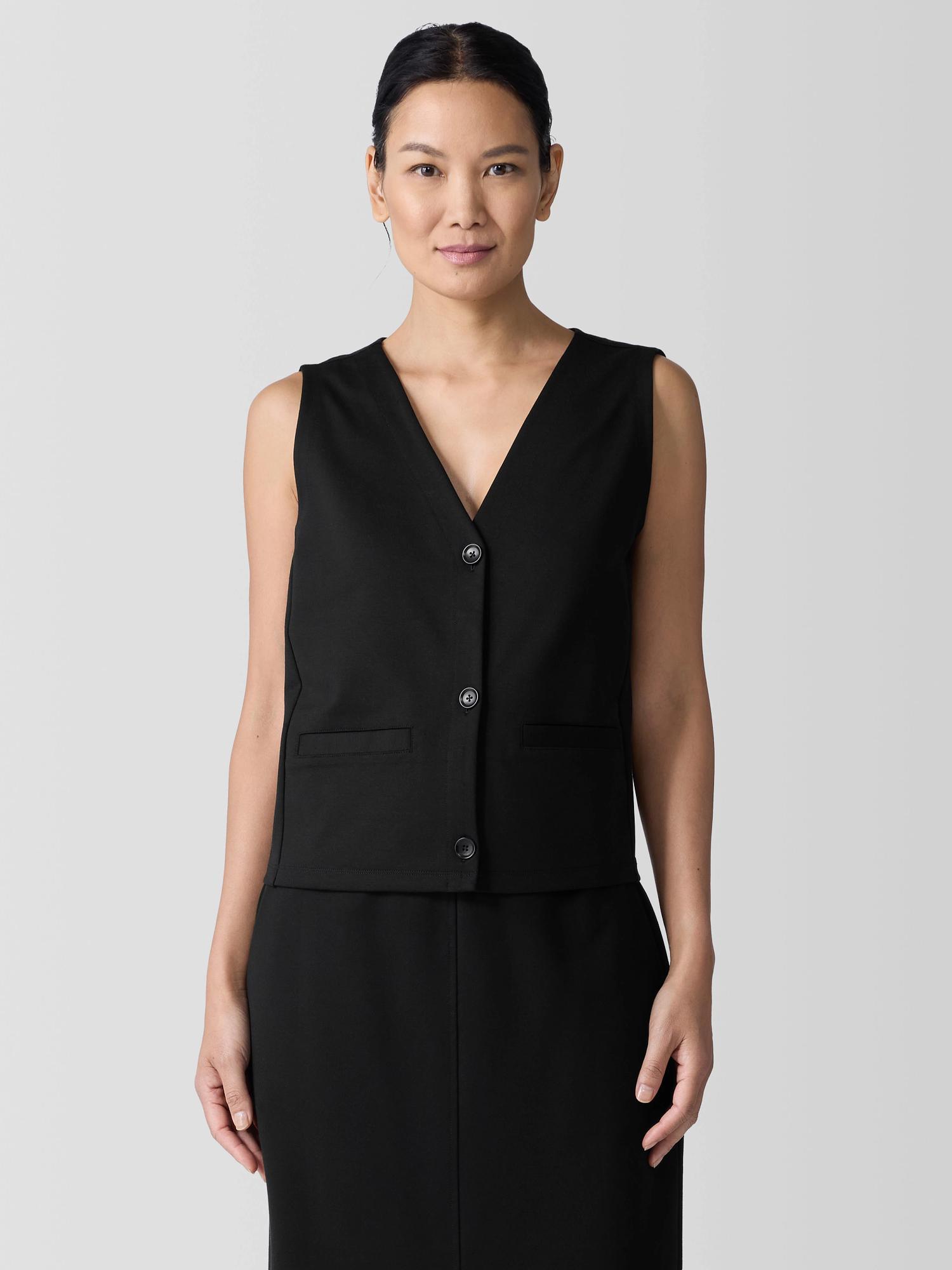 EILEEN FISHER Washable Flex Ponte Vestfemale Product Image