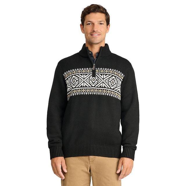 Mens IZOD Fairisle Quarter-Zip Sweater Product Image