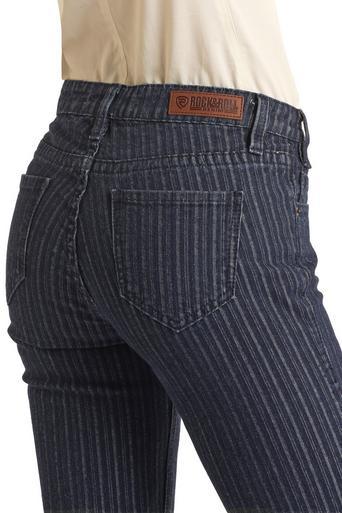 SALE Rock & Roll Denim® Ladies' Jacquard Striped MR Trouser Jeans product image