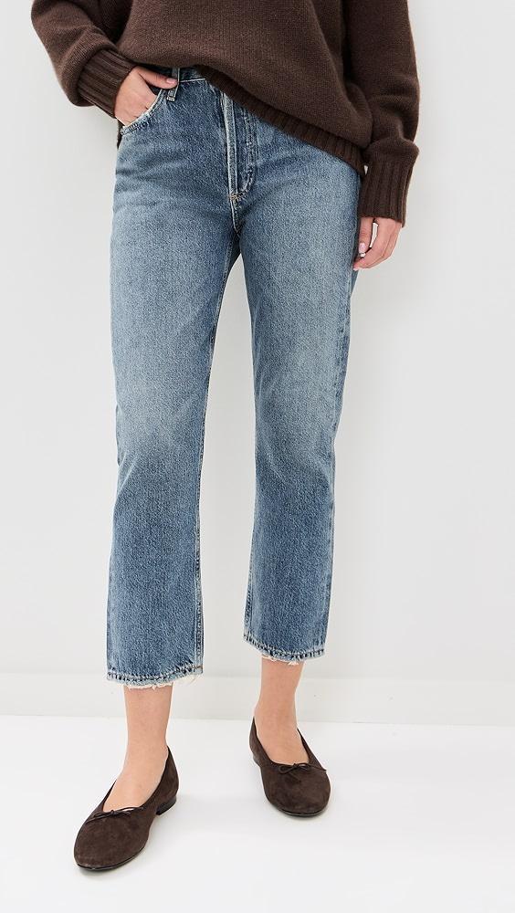 AGOLDE Riley High Rise Straight Crop Jeans | Shopbop Product Image