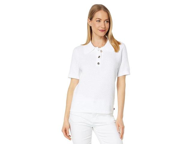 Tommy Hilfiger Scallop Edge Polo (Bright ) Women's Clothing Product Image