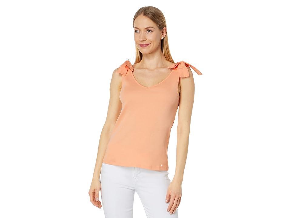 Tommy Hilfiger Tie Rib Tank (Coral Reef) Women's Clothing product image