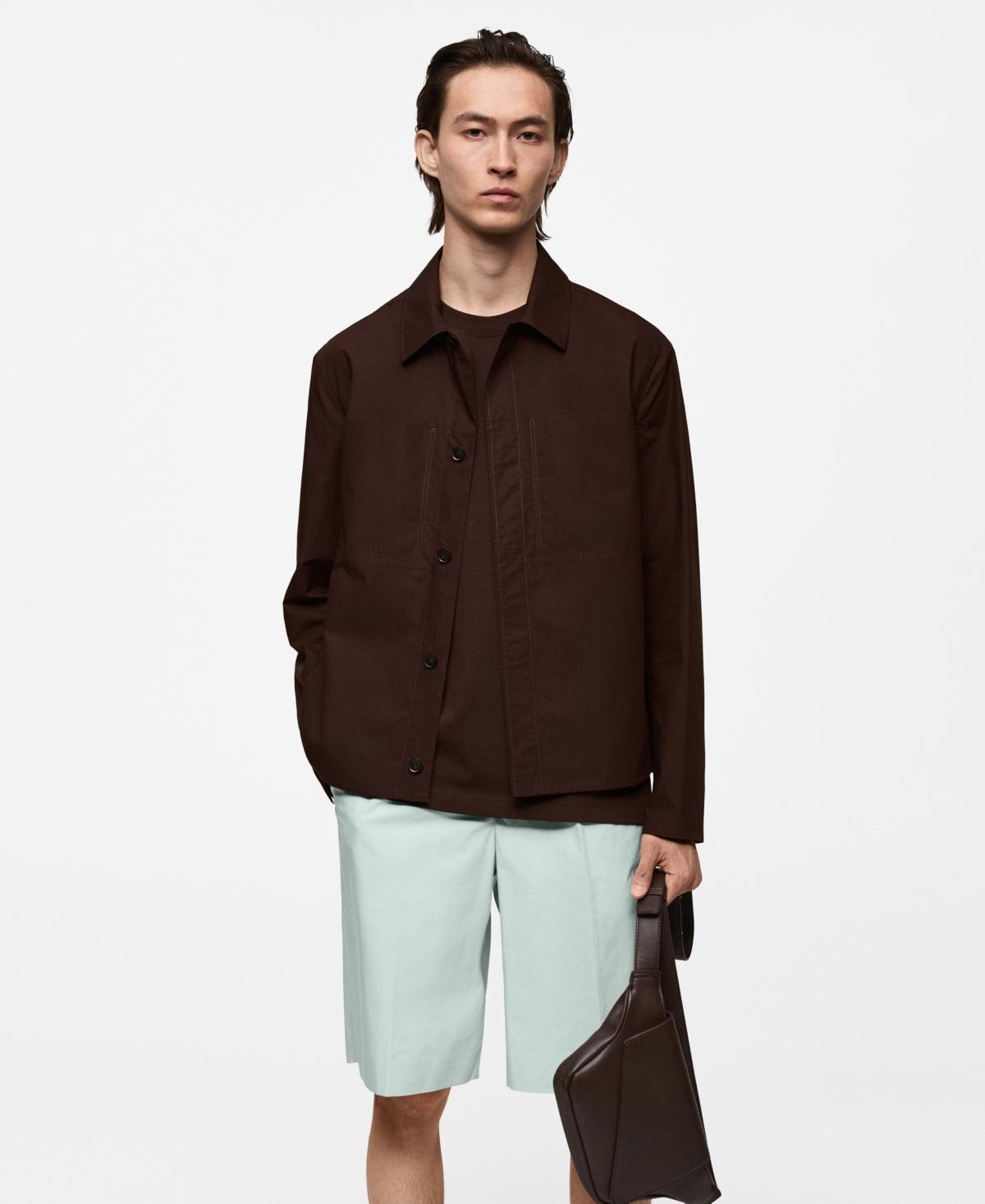 Mango Mens Cotton Pockets Detail Overshirt Product Image