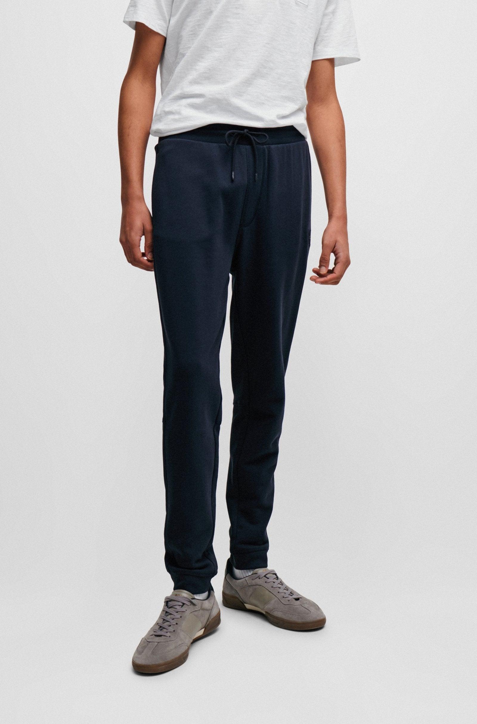 Boss COTTON-TERRY TRACKSUIT BOTTOMS WITH LOGO PATCH Product Image