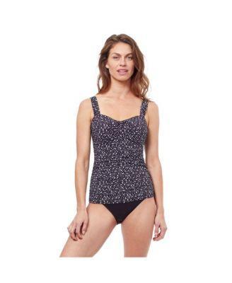 Profile by Gottex Womens Bash D cup Tankini swim top - Black Product Image