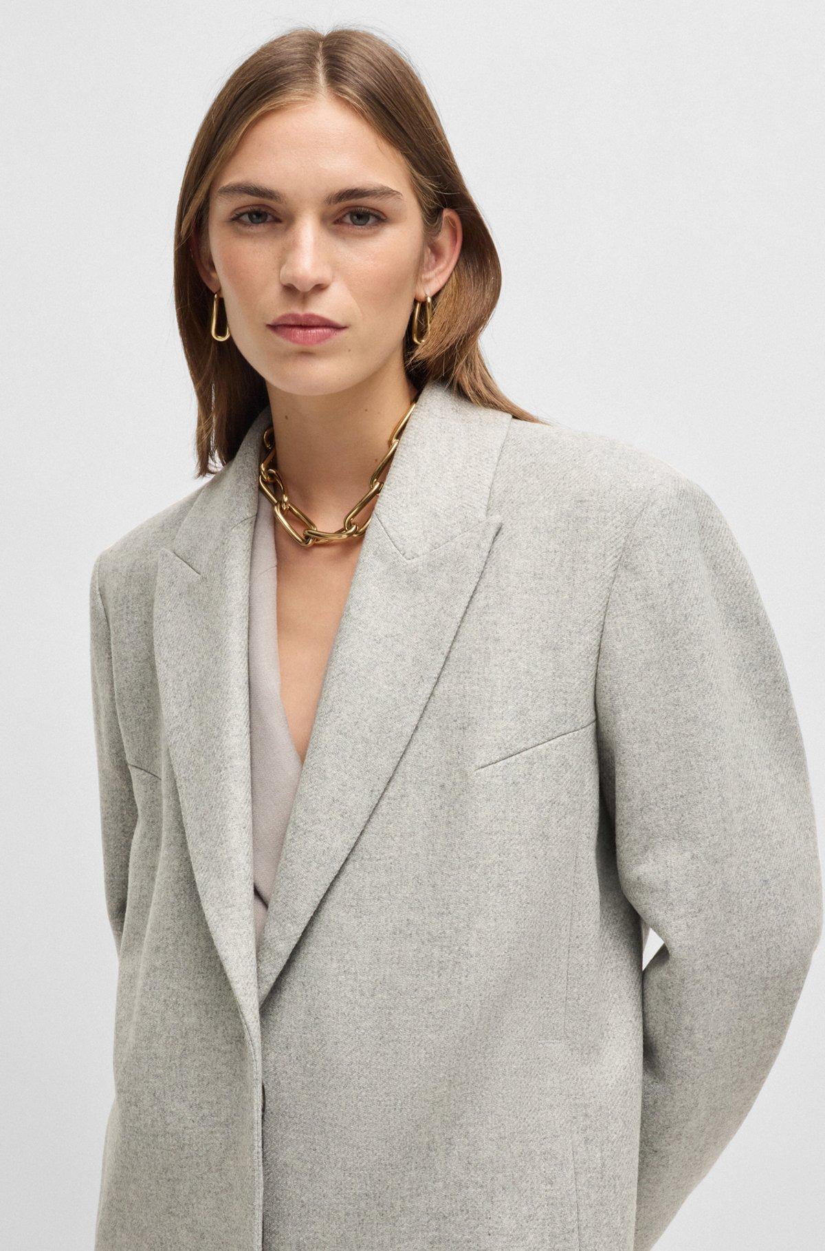 Oversize-fit coat in wool with cashmere Product Image