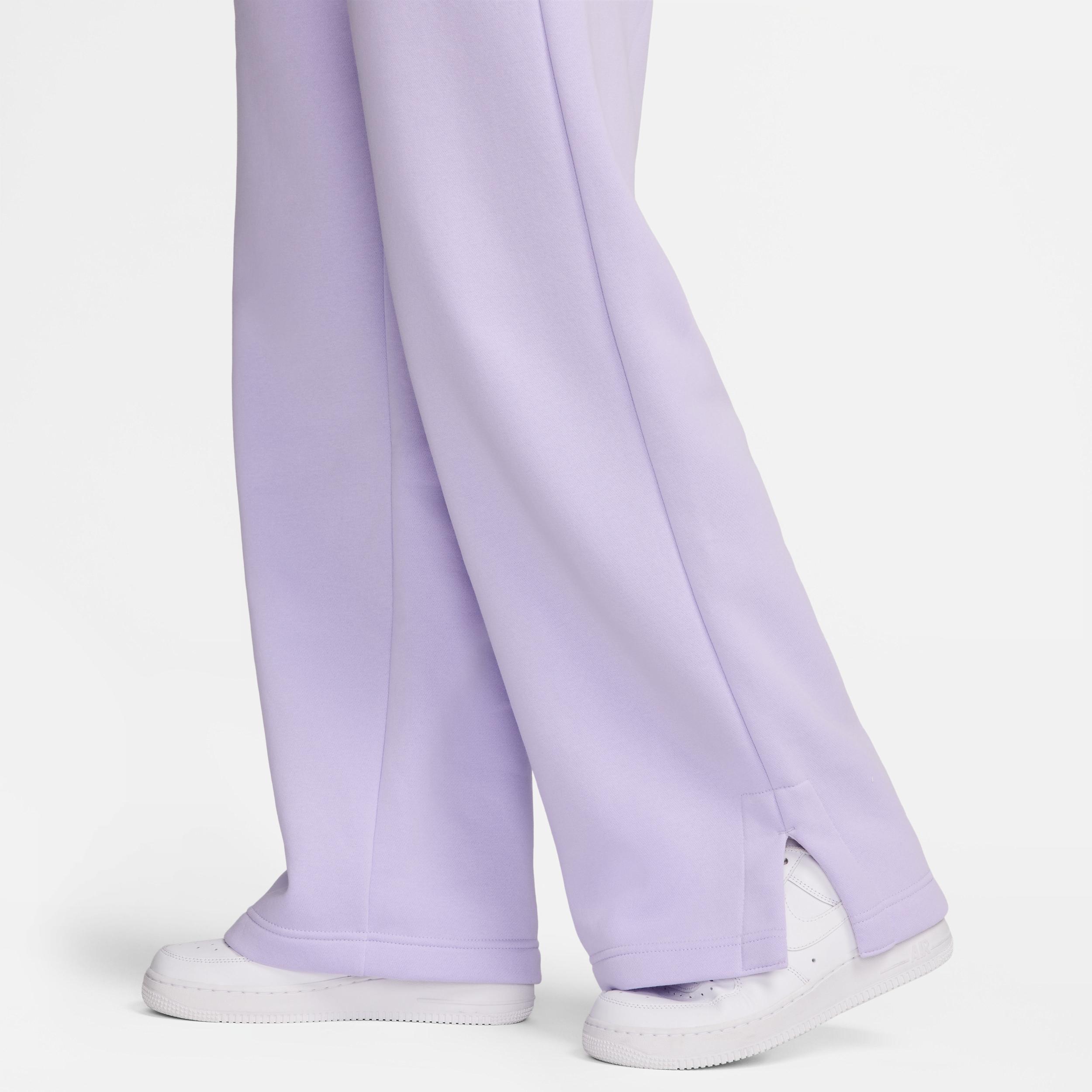 Nike Womens Phoenix High Rise Wide Pants - Violet Mist/Sail Product Image